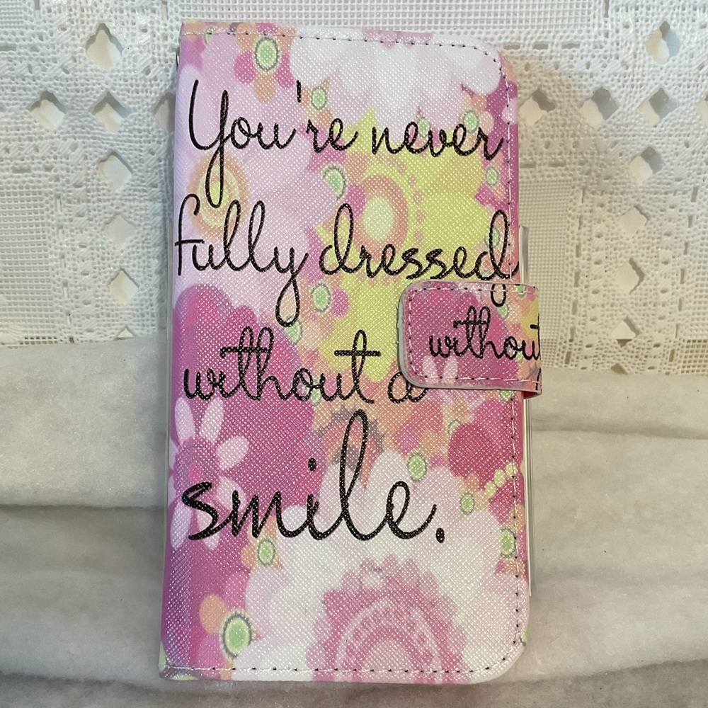 Samsung S7 Phone case floral saying print